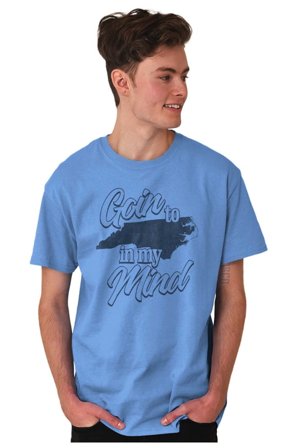In My Mind Going to North Carolina Men's Graphic T Shirt Tees Brisco Brands S