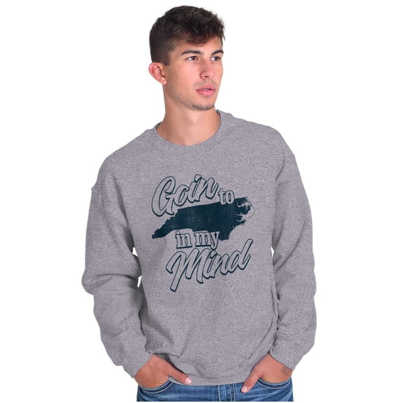 In My Mind Going to North Carolina Sweatshirt for Men or Women Brisco Brands X