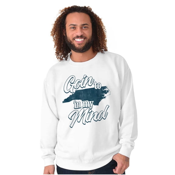 In My Mind Going to North Carolina Unisex Plus Fleece Graphic Sweatshirt Brisco Brands 2X