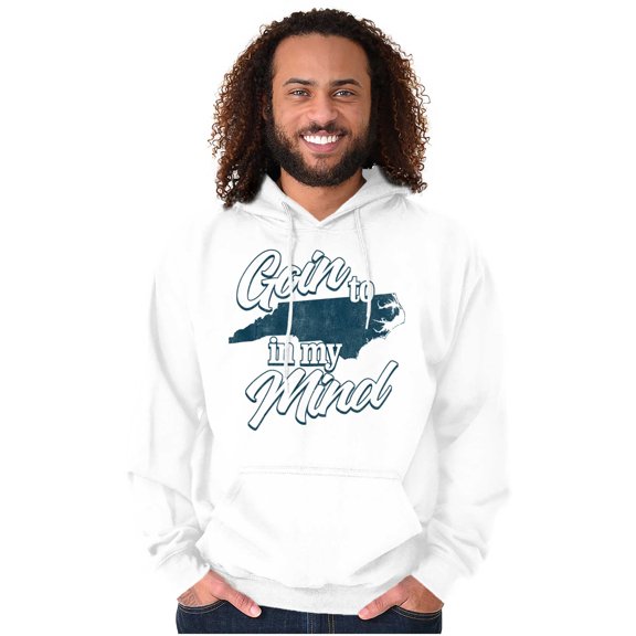 In My Mind Going to North Carolina Unisex Plus Fleece Graphic Hoodie Brisco Brands 3X