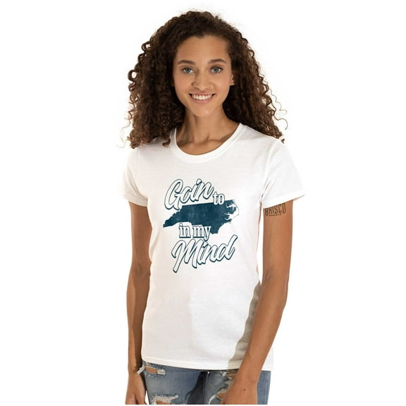 In My Mind Going to North Carolina Womens Slim Fit Graphic Tee Brisco Brands S