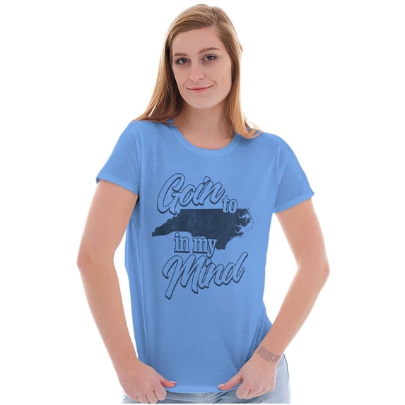 In My Mind Going to North Carolina Women's T Shirt Ladies Tee Brisco Brands S