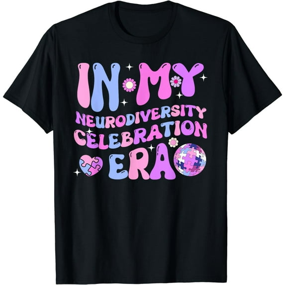 In My Neurodiversity Celebration Era Autism Awareness Groovy T-Shirt
