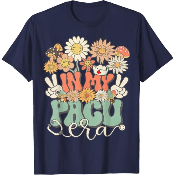 In My PACU Era Floral Hippie Groovy Retro Daisy Nurse T-Shirt, F965 Tshirt All Size S-5XL