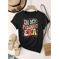 thumbnail image 1 of In My Pregnant Era Funny Expecting Mom Pregnancy Reveal Gift Unisex T-Shirt V14090 up to Size 5XL, 1 of 2