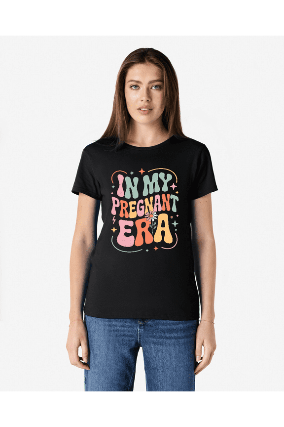 In My Pregnant Era Funny Expecting Mom Reveal Gift Unisex T-Shirt V14090, up to Size 5XL