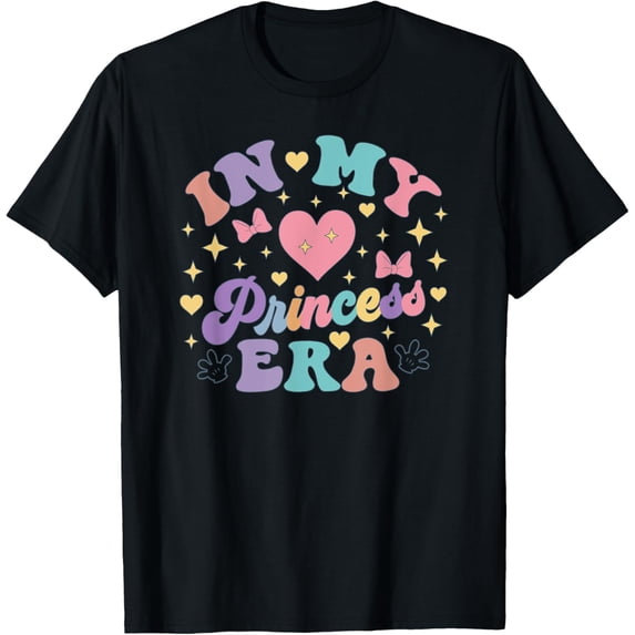 In My Princess Era Cute Girls Kids Youth Princess T-ShirtMen and women, Black T-shirt, size: Extra large