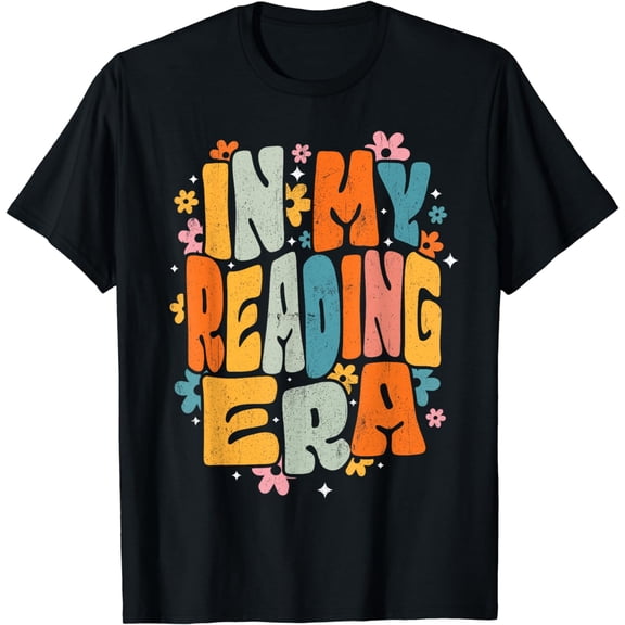 In My Reading Era Groovy Reader Librarian Teacher Book Lover T-Shirt