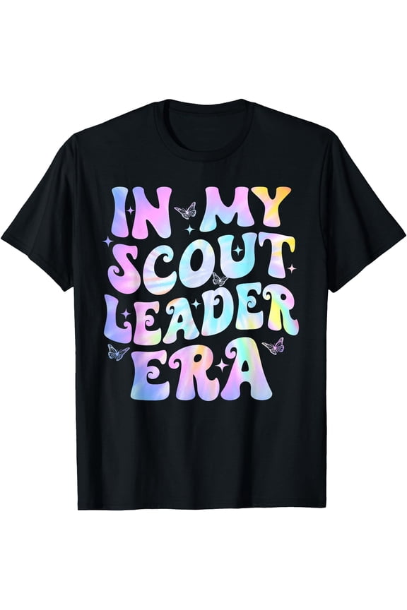 In My Scoutt Leader Era Groovy Retro Troop Scouting Camping T-Shirt Unisex S-5XL Hot Trending Shirt, Vintage Birthday Gift
