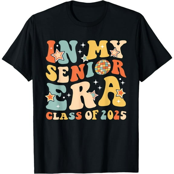 In My Senior Era Class Of 2025 Graduate Senior 2025 T-Shirt mens t shirt，black，women，funny，misfits，men，journey，t-shirt