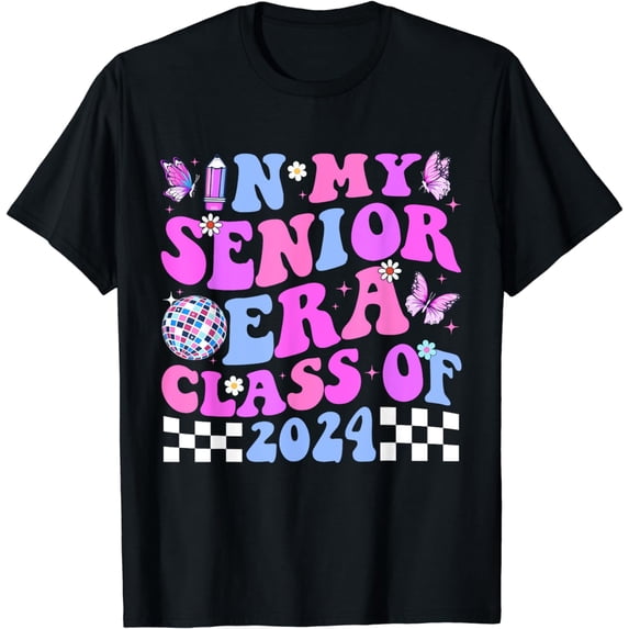 In My Senior Era Class of 2024 Graduation Senior 2024 Groovy T-Shirt