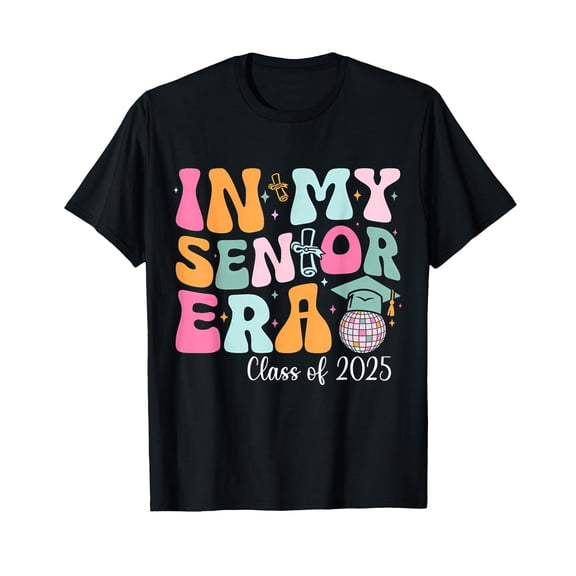 In My Senior Era Class of 2025 Groovy Senior 2025 Graduation T-Shirt