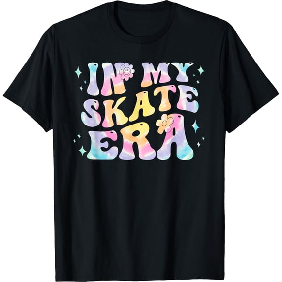 In My Skate Era Groovy Tie Dye Teacher Student Funny Skating T-Shirt