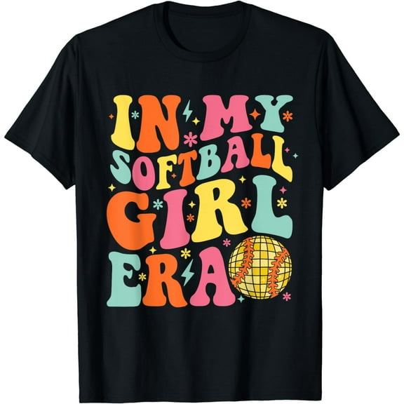 In My Softball Girl Era Retro Softball Shirts For Girl Women T-Shirt