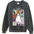 thumbnail image 1 of In My Spooky Era Halloween Graphic Sweatshirt, Ghost Print Pullover Crewneck, 1 of 6