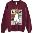 thumbnail image 1 of In My Spooky Era Halloween Graphic Sweatshirt, Ghost Print Pullover Crewneck, 1 of 6