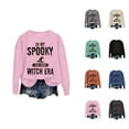 thumbnail image 1 of In My Spooky Witch Era Halloween Sweatshirts for Women 2025 Long Sleeve Crewneck Witch Graphic Sweatshirt Pullover Top, 1 of 4