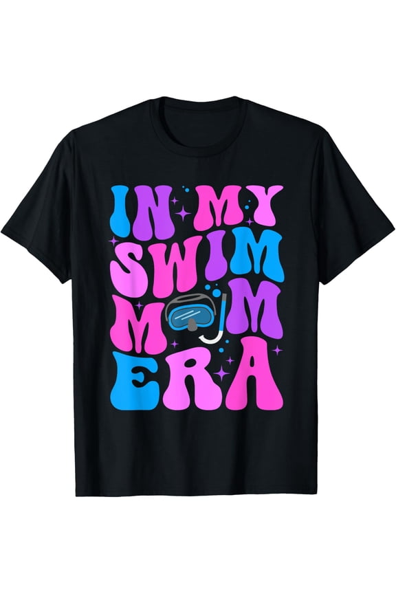 In My Swim Mom Era Swimming Women Girl Kids Retro Mother Day T-Shirt