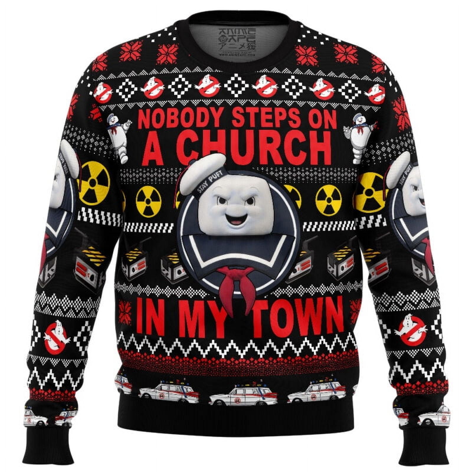 In My Town Ghost Busters Ugly Christmas Sweater - Walmart.com