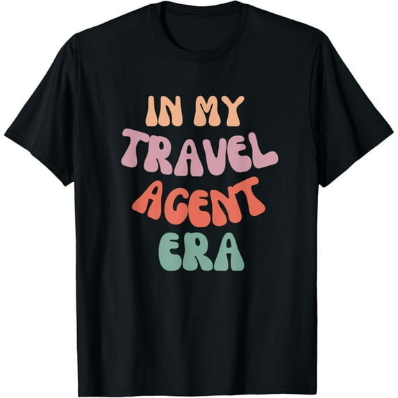 In My Travel Agent Era Funny Travel Agent T-ShirtMen and women, Black T-shirt, size: Extra large
