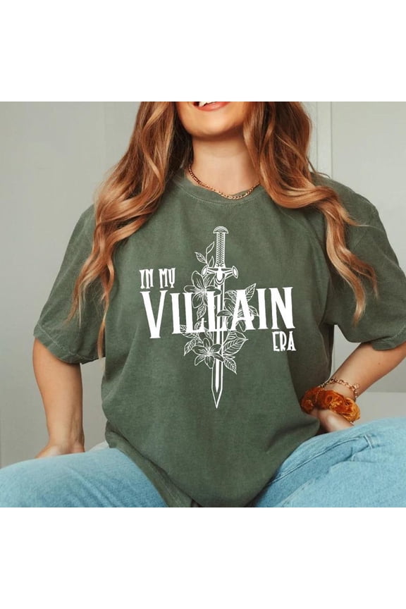 In My Villain Era Shirt with Sword and Floral Design | Empowering & Trendy Women's Pullover | Perfect for Her, Best Friend, Self-Love All Size S-5Xl