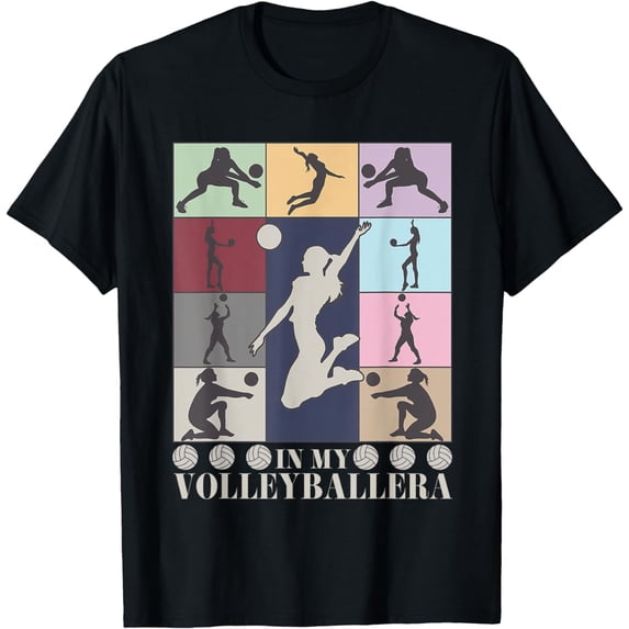 In My Volleyball Era Retro Vintage Volleyball Sport Game Day T-Shirt mens t shirt,black,women,funny,misfits,men,journey,t-shirt