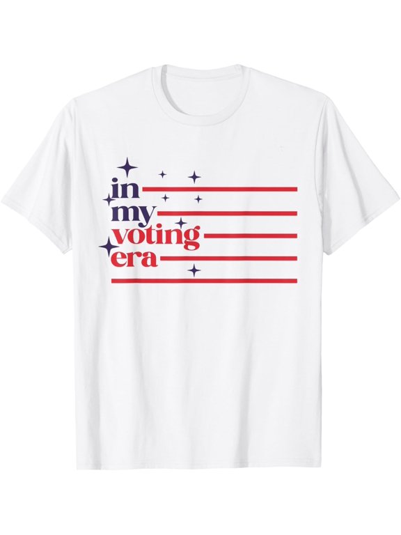 In My Voting Era Election 2024 T-Shirt men and women can wear, black, white, gifts