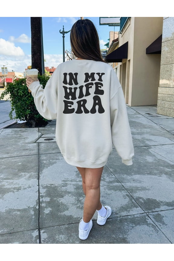 In My Wife Era Sweatshirt, Retro Bride Sweatshirt, Future Mrs Sweater, Bride, Fiancee Crewneck, Engagement, Honeymoon All Size S-5Xl