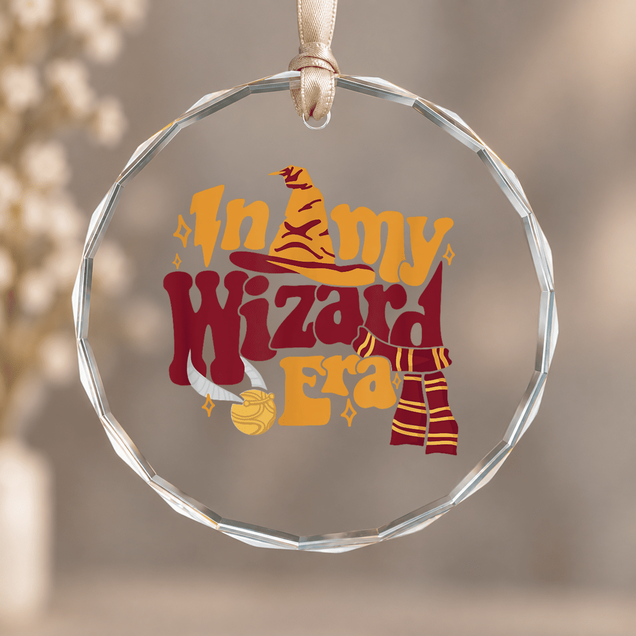 In My Wizard Era Groovy Bookish Fantasy Reader Book Ornament, Hanging ...