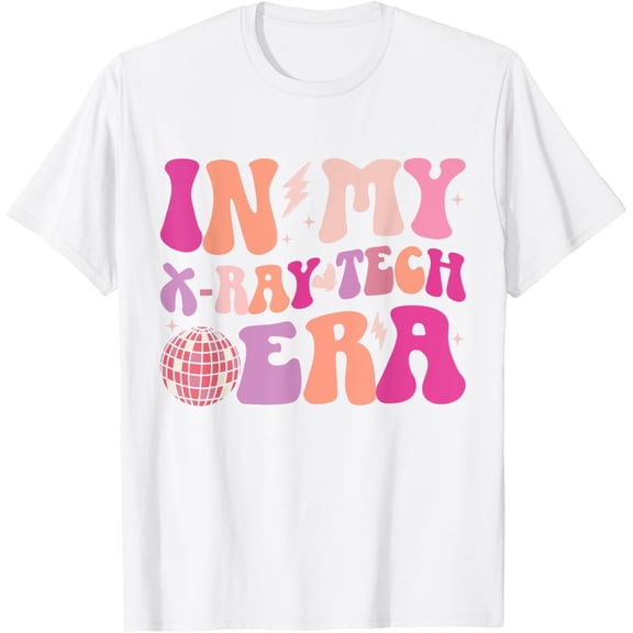 In My Xray Tech Era Radiologic Technologist Radiology X-Ray T-ShirtMen and women, White T-shirt, size: Extra large