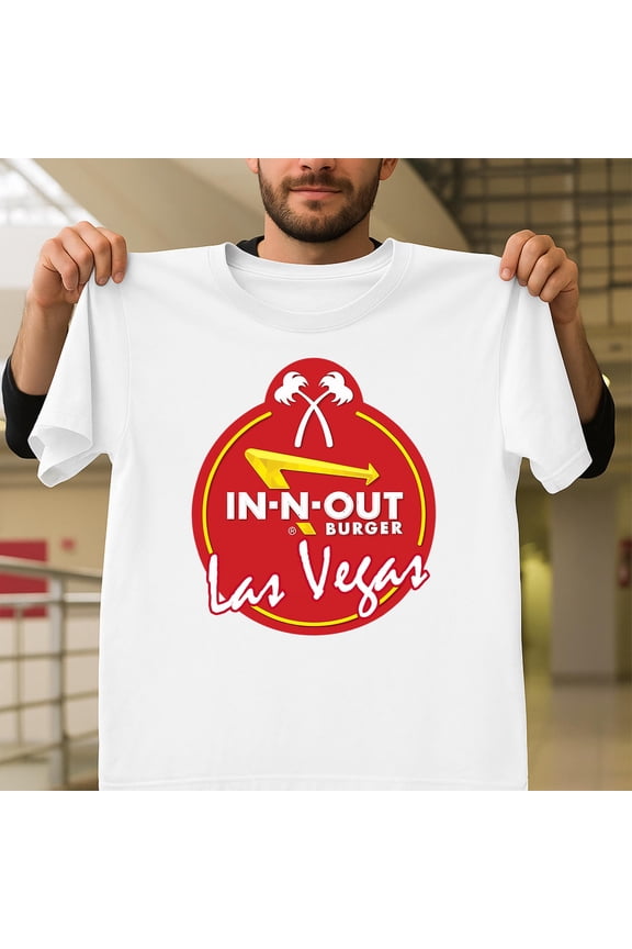 In-N-Out Las Vegas Graphic Unisex T-Shirt, Funny Fast Food Burger Fan Gift G0798, Up to Size 5XL