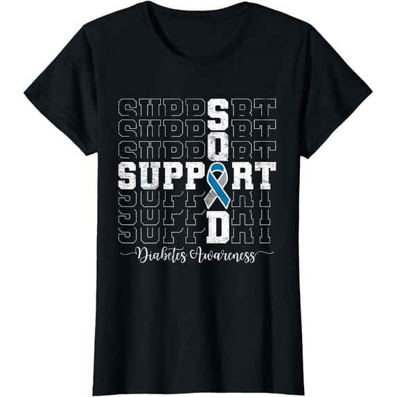 In November We Wear Blue Support Squad Diabetes Awareness T-Shirt