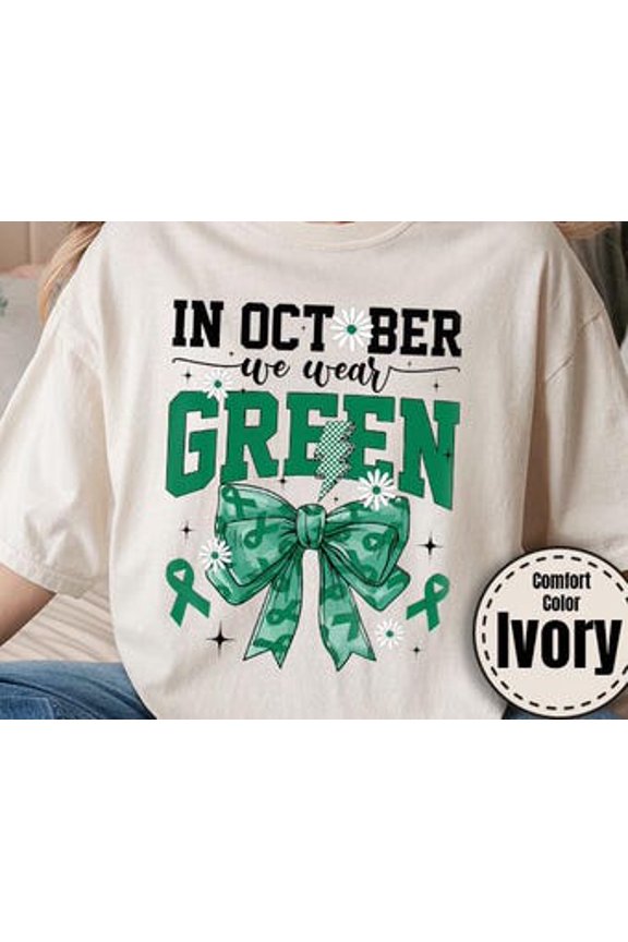 In October We Wear Green Shirt Support Squad Cancer Shirt Liver Cancer Team Matching Shirts Liver Cancer Fighter Shirt T Shirt All Size S-3XL