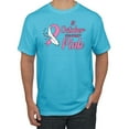 thumbnail image 1 of In October We Wear Pink Awareness Men's Graphic T-Shirt, Light Turquoise, Small, 1 of 3