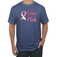 thumbnail image 1 of In October We Wear Pink Awareness Men's Graphic T-Shirt, Vintage Heather Blue, X-Large, 1 of 3