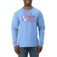 thumbnail image 1 of In October We Wear Pink Awareness Mens Long Sleeve Shirt, Light Blue, Large, 1 of 3