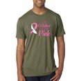 thumbnail image 1 of In October We Wear Pink Awareness Mens Premium Tri Blend T-Shirt, Military Green, 2XL, 1 of 3