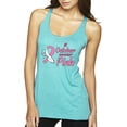 thumbnail image 1 of In October We Wear Pink Awareness Tri-Blend Racerback Tank Top, Tahiti Blue, Large, 1 of 3