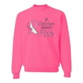 thumbnail image 1 of In October We Wear Pink Awareness Unisex Crewneck Graphic Sweatshirt, Neon Pink, 3XL, 1 of 3