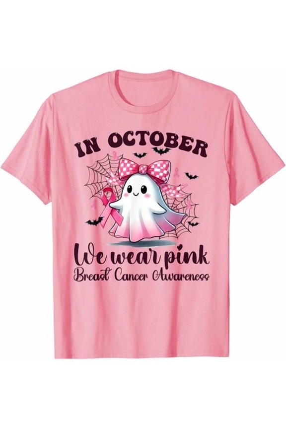 In October We Wear Pink Breast Cancer Awareness Gift Unisex T-Shirt