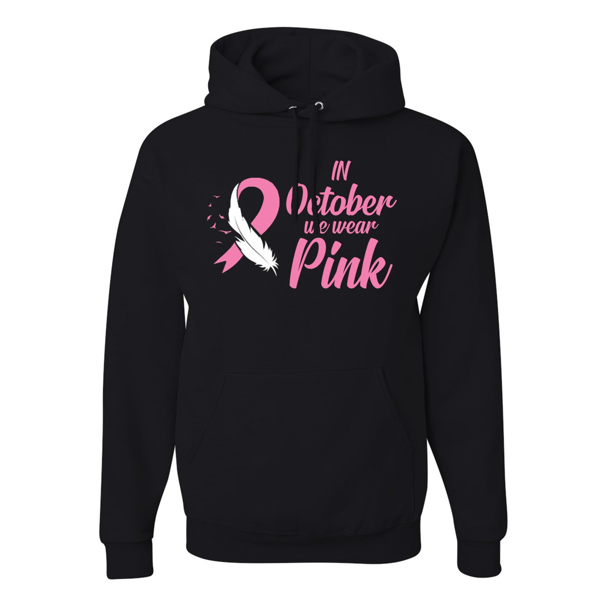 In October We Wear Pink Breast Cancer Awareness Survivor Mens Hoodies