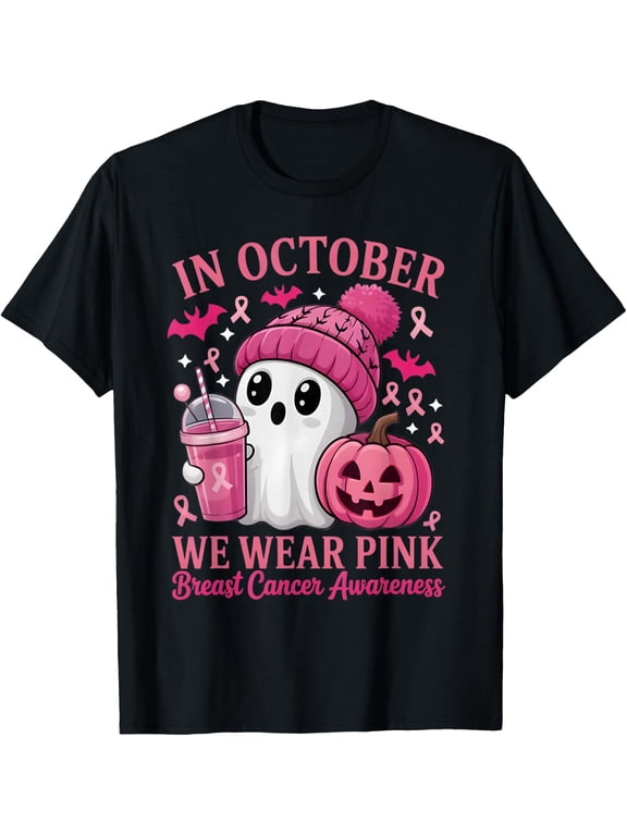 In October We Wear Pink Breast Cancer Awareness Unisex T-Shirt