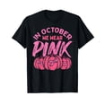 thumbnail image 1 of In October We Wear Pink Breast Cancer Pumpkin Halloween T-Shirt, 1 of 5