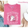 thumbnail image 1 of In October We Wear Pink Ghost Shirt – Comfort Colors Fall Awareness Pullover, 1 of 4