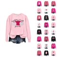 thumbnail image 1 of In October We Wear Pink Halloween Ghost Sweatshirts for Women 2025 Cancer Awareness Sweatshirt Pullover Tops, 1 of 5