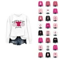 thumbnail image 1 of In October We Wear Pink Halloween Ghost Sweatshirts for Women 2025 Cancer Awareness Sweatshirt Pullover Tops, 1 of 5