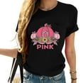 thumbnail image 1 of In October We Wear Pink With Ribbon And Pink Pumpkins Women's T Shirt Black 2X-Large, 1 of 5