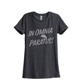 thumbnail image 1 of In Omnia Paratus Women's Fashion Relaxed T-Shirt Tee Charcoal Grey Small, 1 of 5