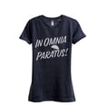 thumbnail image 1 of In Omnia Paratus Women's Fashion Relaxed T-Shirt Tee Heather Navy X-Large, 1 of 4