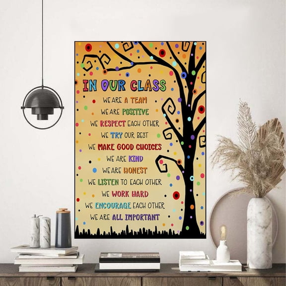 In Our Class We Are A Team Positive Respect Try And Make Good Choices Poster 11 x 17 Inch Poster